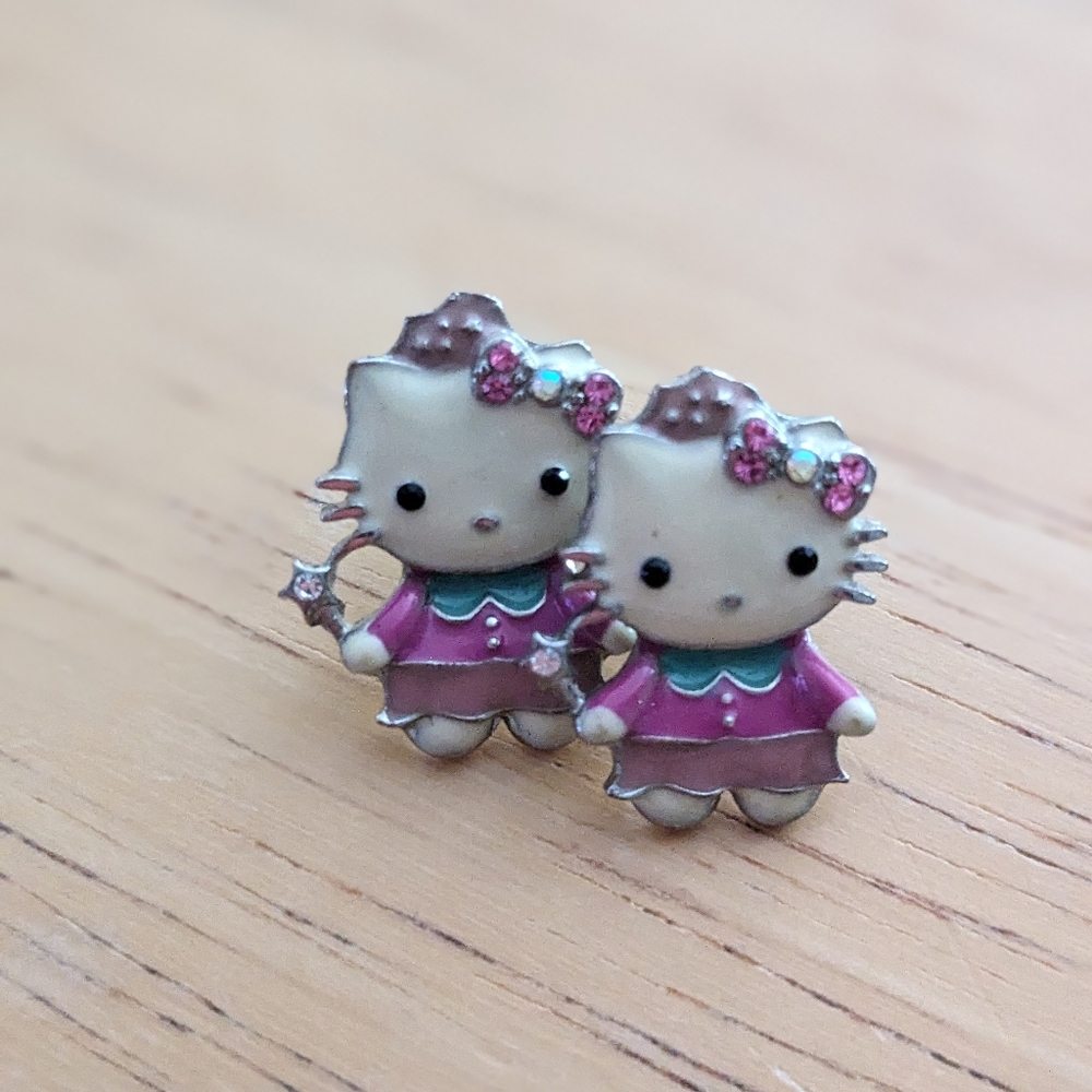 Vtg Hello Kitty Earrings